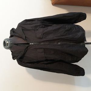 Old navy light weight black hooded jacket M